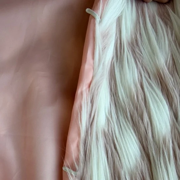 Pink and White Faux Fur Vest - Picture 3 of 6